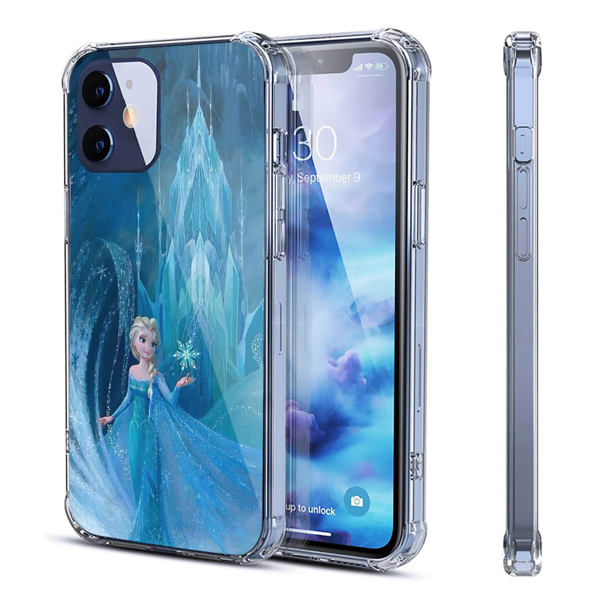 （画像用） アナと雪の女王 アンナ エルサ Frozen Anna Elsa 【iPhone 12シリーズ対応】透明スマホケース（クリアソフトケース）